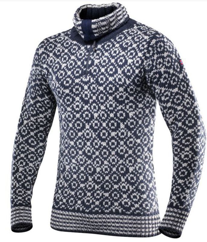 Sveter Devold Svalbard sweater zips neck 396-410 284