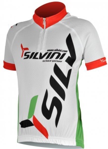 Detský cyklistický dres Silvini Team CD403 white