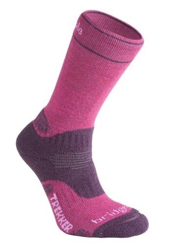 Ponožky Bridgedale WoolFusion Trekker CuPED Women’s berry / plum 352