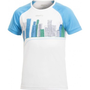 Tričko CRAFT Cool Junior 1901983-3900 – biela s modrou