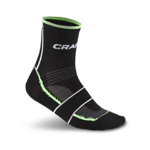Ponožky CRAFT Grand Tour Bike 1902618-9810 – čierna sa zelenou