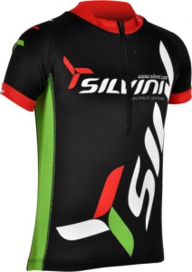 Detský cyklistický dres Silvini Team CD403 black