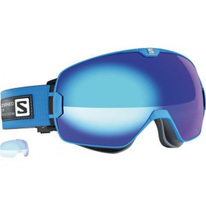 Lyžiarske okuliare Salomon Xmax Blue/Solar Blue + Extra Lens 377887