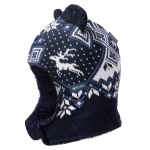 Detská pletená kukly-čiapky Kama B62 108 tmavo modrá