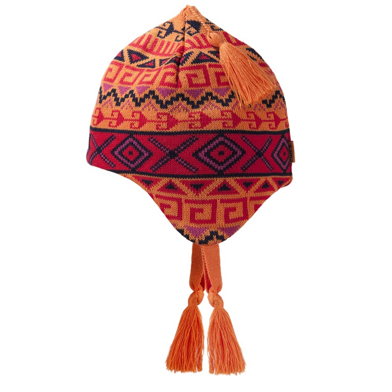 Detská pletená čiapka Kama B64 103 oranžová