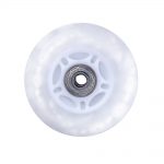inSPORTline Svítící kolečko na inline brusle PU 80*24 mm s ABEC 7 ložisky biela