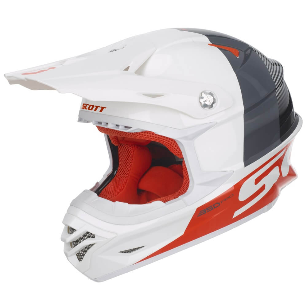 Scott MOTO 350 Pro Track White-Orange – XL (61-62)