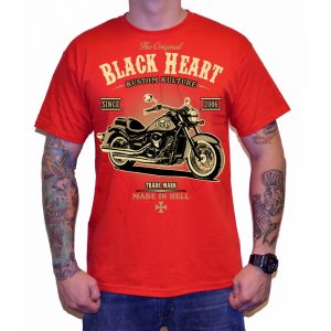 BLACKHEART Harley Red červená – XL