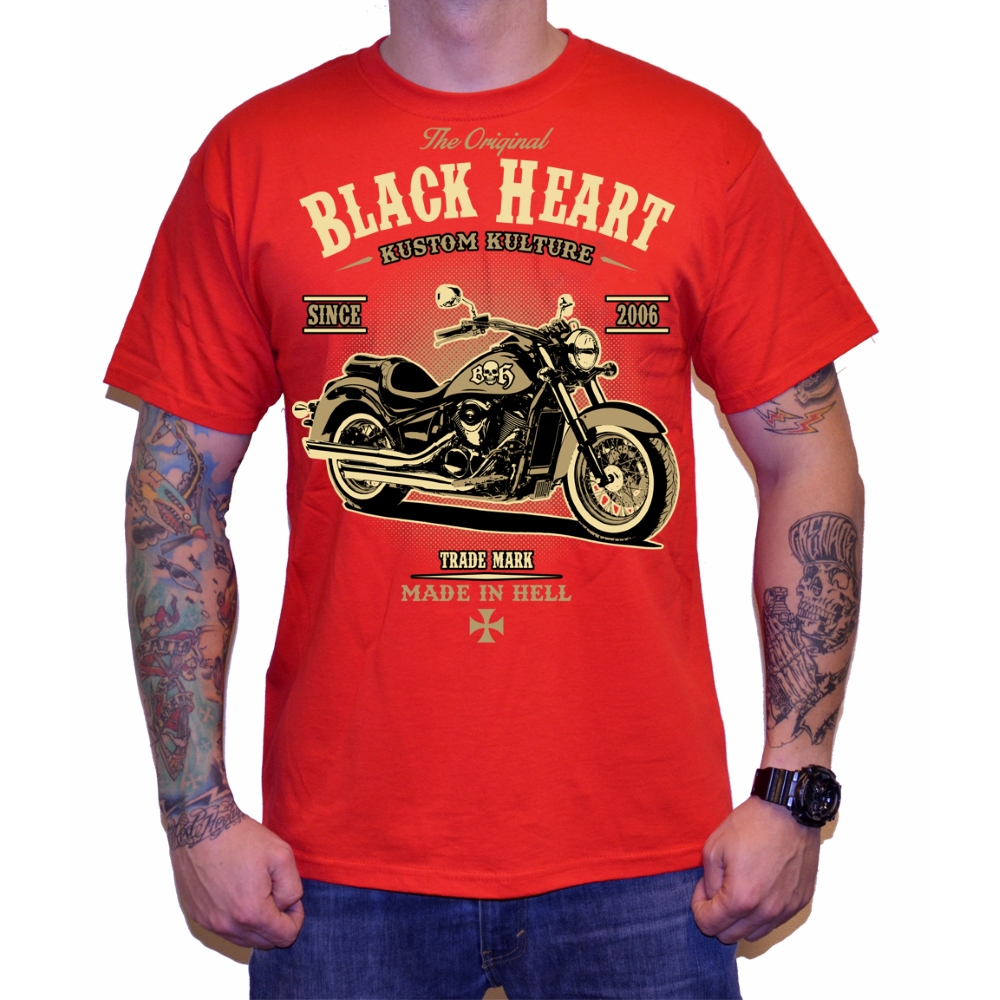 BLACKHEART Harley Red červená – XXL