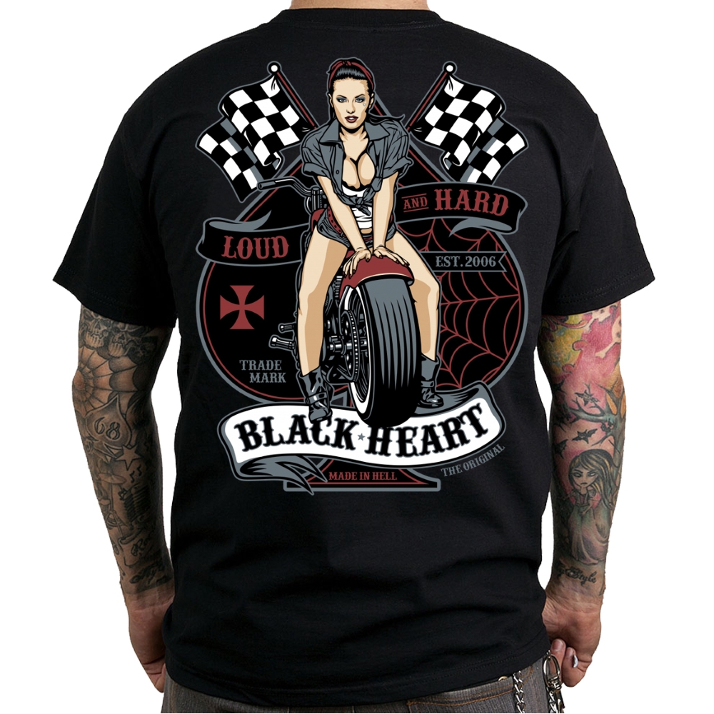 BLACK HEART Loud and Hard čierna – XL
