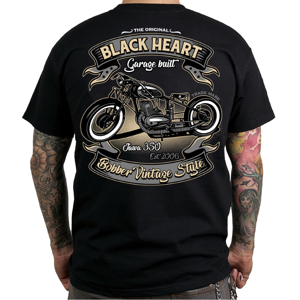 BLACKHEART Jawa 350 čierna – L