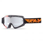 Fly Racing RS Zone čierne/oranžové, zrkadlové plexi s čapmi pre trhačky