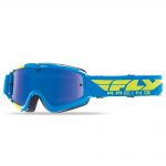 Fly Racing RS Zone Youth modré/žlté fluo, zrkadlové/modré plexi s čapmi pre slidy