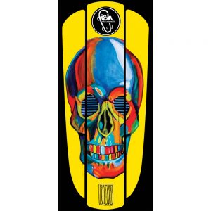 Fish Nálepka na penny board Classic 22" Yellow Skull
