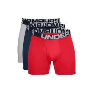 Under Armour Charged Cotton 6in 3 páry Red – XXL