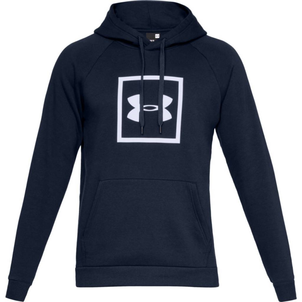 Under Armour Rival Fleece Logo Hoodie Academy/ White – L