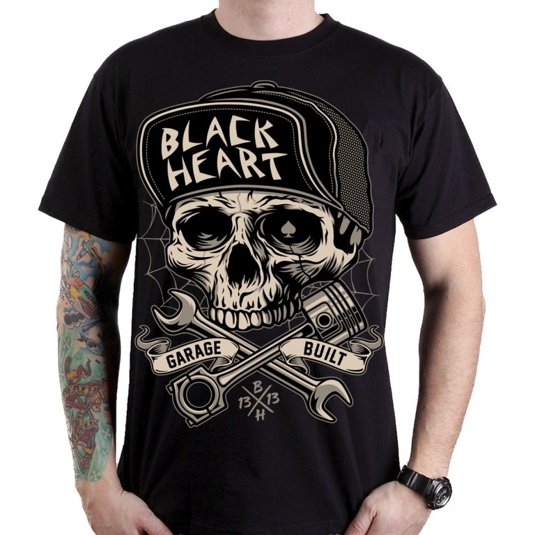 BLACK HEART Garage Built čierna – 3XL