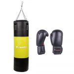 inSPORTline 50-100kg s boxerskými rukavicemi čierno-žltá - 12oz