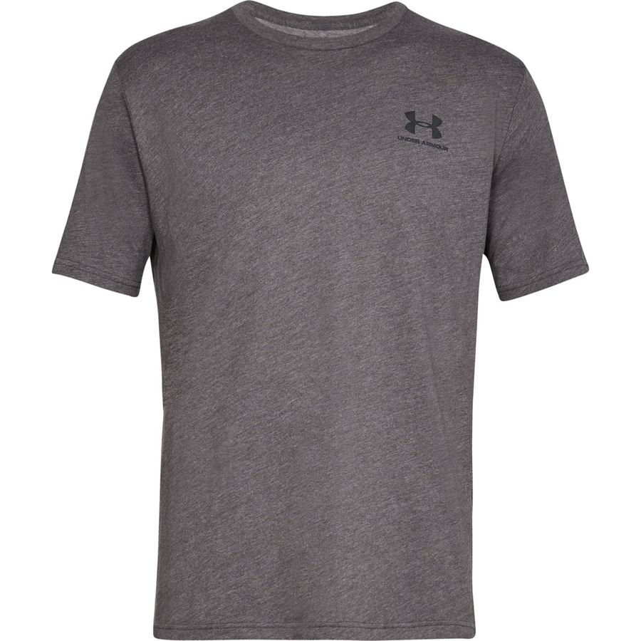 Under Armour Sportstyle Left Chest SS Charcoal Medium Heather/Black – XS