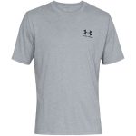 Under Armour Sportstyle Left Chest SS Steel Light Heather/Black - XS