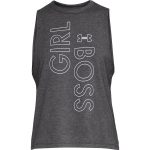 Under Armour Graphic Girl Boss Muscle Tank Charcoal Medium Heather/White - L