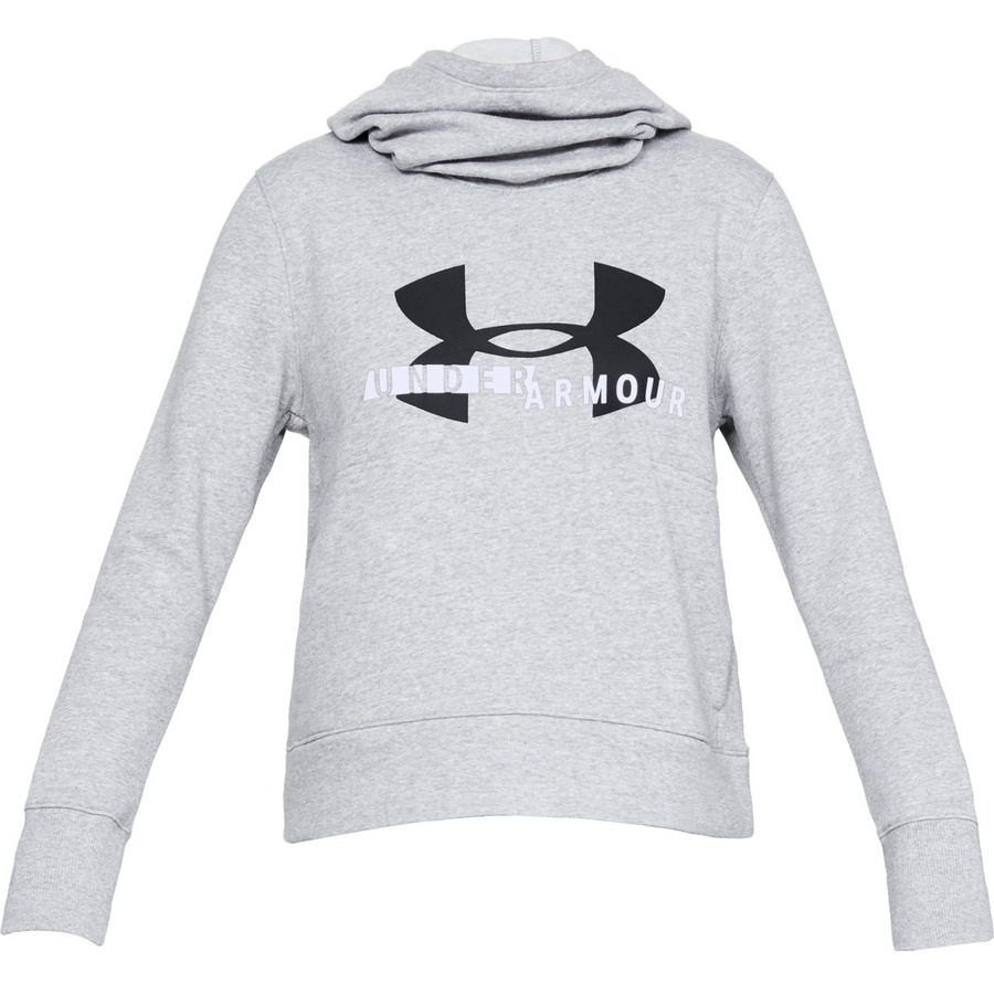 Under Armour Cotton Fleece Sportstyle Logo Hoodie Steel Light Heather / Black / White – XS