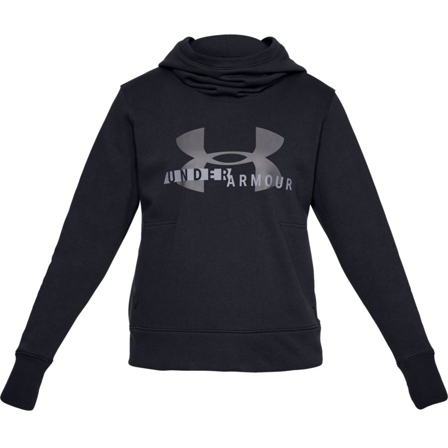 Under Armour Cotton Fleece Sportstyle Logo Hoodie Black – XS