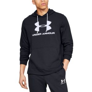 Under Armour Sportstyle Terry Logo Hoodie Black – L
