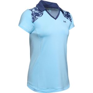 Under Armour Zinger Blocked Polo Blue Frost – XS
