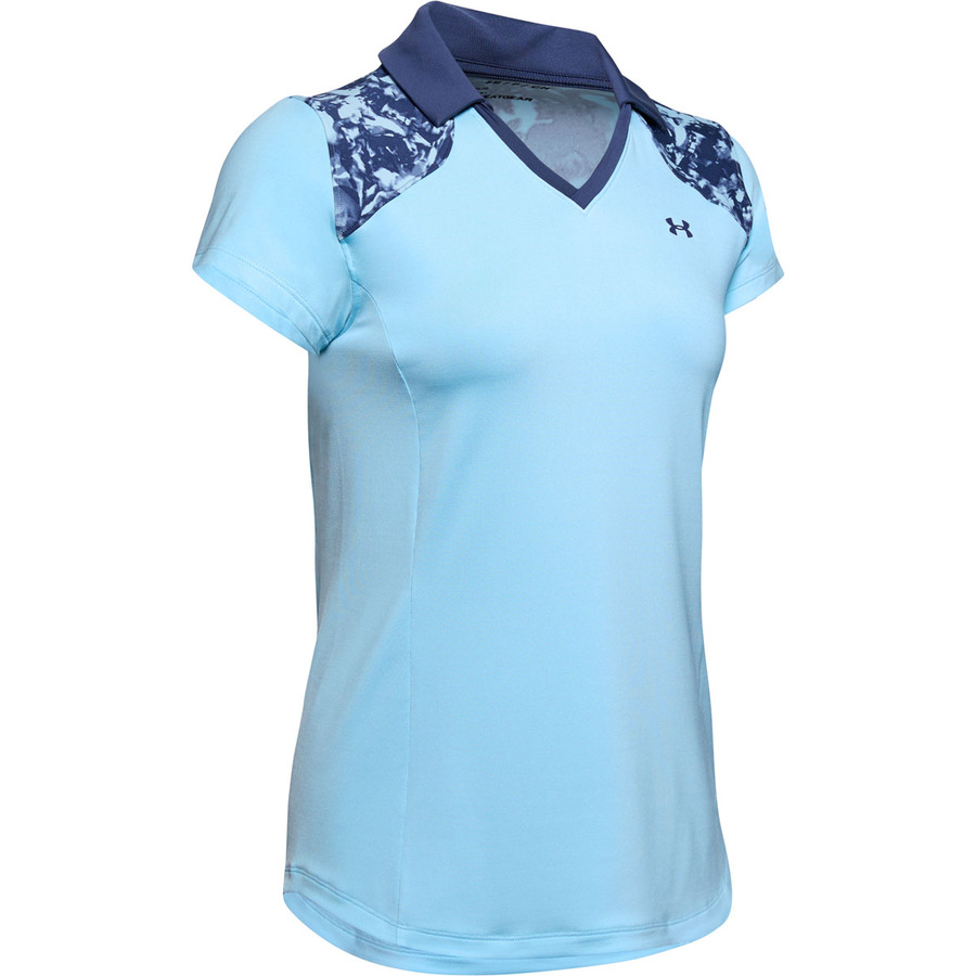 Under Armour Zinger Blocked Polo Blue Frost – L