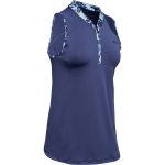 Under Armour Zinger Sleeveless Zip Polo Blue Ink - S